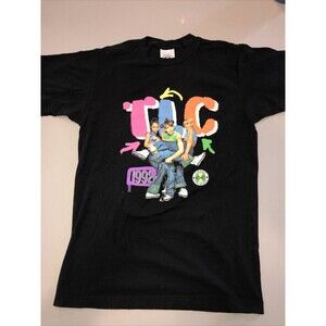 Cross Colours size Small Black Rare Graphic TLC Hip Hop Shirt Top 90s Vintage